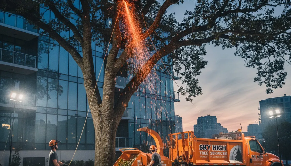 Professional tree removal service in Shawnee OK by certified arborists safely clearing large trees